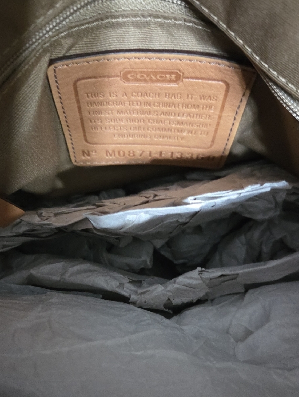 Coach Tan and Brown Signature Canvas Shoulder Bag - Picture 9 of 10